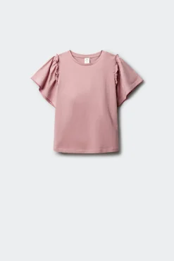 Camiseta manga corta volantes ni&ntilde;a