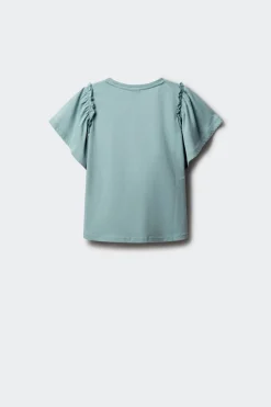 Camiseta manga corta volantes ni&ntilde;a