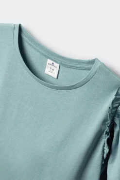 Camiseta manga corta volantes ni&ntilde;a