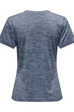 Camiseta manga corta y cuello V, y con tejido efecto lavado