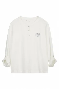 Camiseta manga larga 100% algod&oacute;n blanca