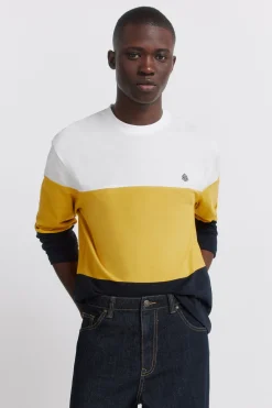 Camiseta manga larga piqué bloques