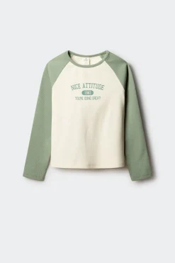 Camiseta manga larga rib ni&ntilde;a