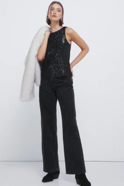 Camiseta nadadora lentejuelas