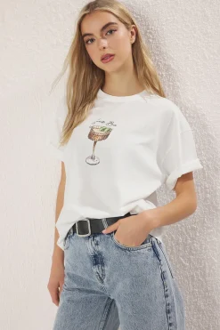 Camiseta oversize manga corta