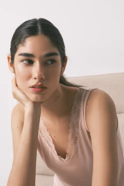 Camiseta punto s&uacute;per suave rosa