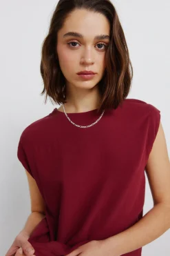 Camiseta recta b&aacute;sica lisa