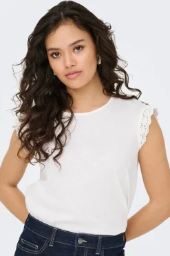 Camiseta sin mangas encaje