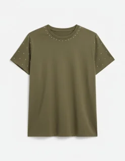 Camiseta tachas manga corta