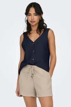 Camiseta tirantes lino