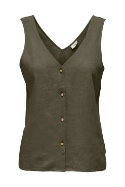 Camiseta tirantes lino