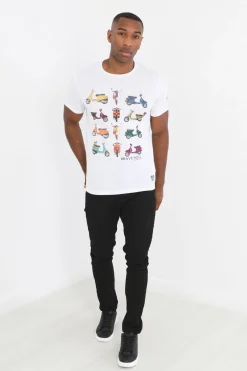 Camiseta vespas manga corta