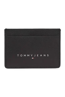 Cartera Tommy Jeans negra con logo bordado