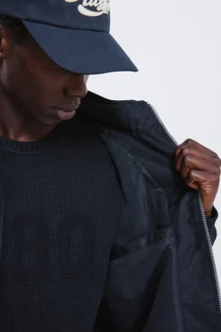 Cazadora acolchada efecto ante