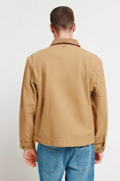 Cazadora algod&oacute;n lavada contraste