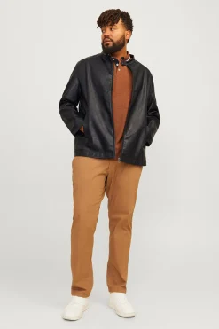 Cazadora biker efecto piel