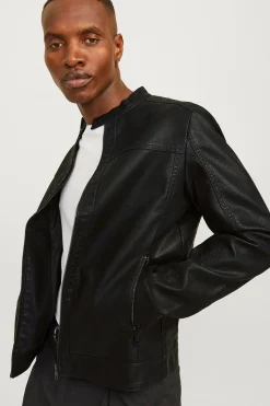 Cazadora biker sintética