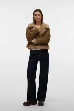 Cazadora de mujer de terciopelo con cremallera