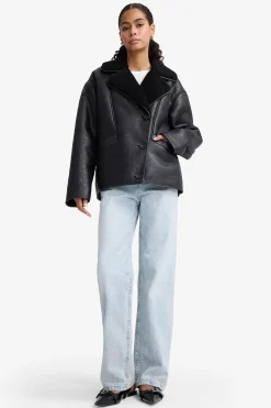 Cazadora forro efecto pelo