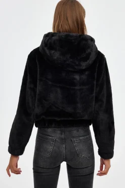 Cazadora Pelo Con Capucha