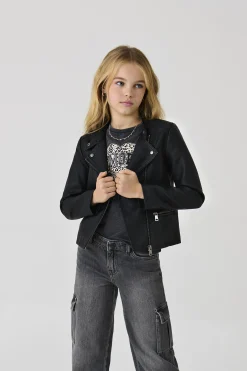 Cazadora polipiel de ni&ntilde;a