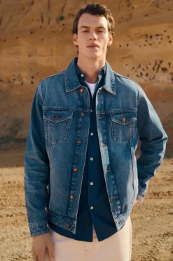 Cazadora vaquera lavado medio oscuro