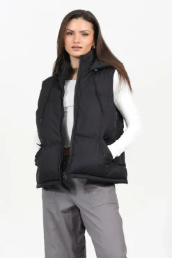 Chaleco acolchado con capucha