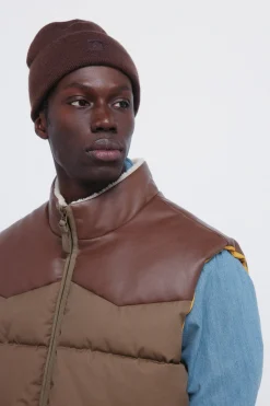 Chaleco acolchado contraste