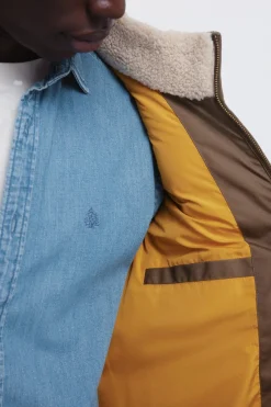 Chaleco acolchado contraste