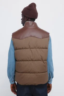 Chaleco acolchado contraste