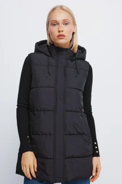 Chaleco capucha poli&eacute;ster reciclado