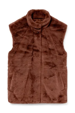 Chaleco de pelo cuello alto