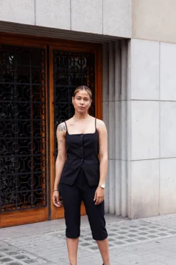 Chaleco de vestir con botonadura