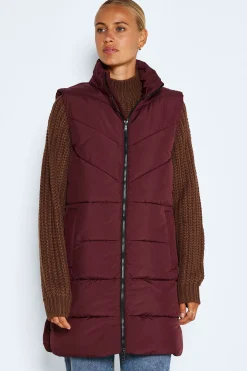 Chaleco largo acolchado