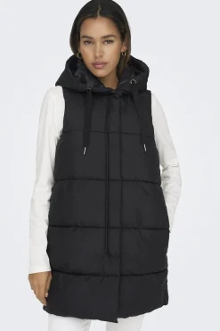 Chaleco largo acolchado