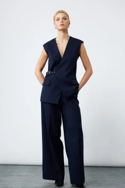 Chaleco largo cruzado