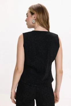 Chaleco vaquero animal print