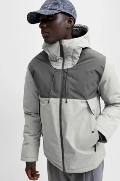 Chaqueta acolchada bicolor