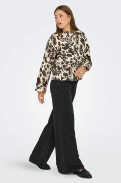 Chaqueta acolchada estampada