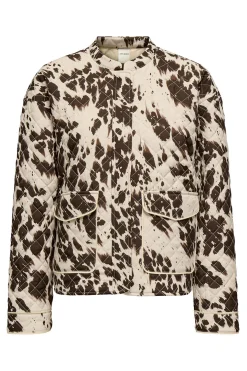 Chaqueta acolchada estampada