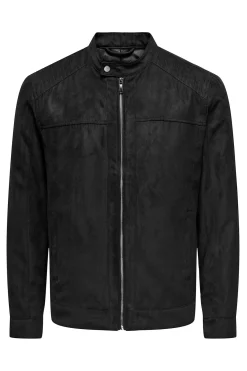 Chaqueta biker antelina