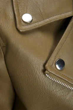 Chaqueta biker efecto piel