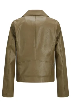 Chaqueta biker efecto piel