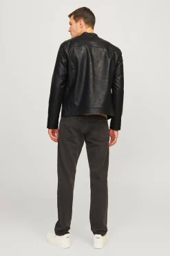 Chaqueta biker sint&eacute;tica corta