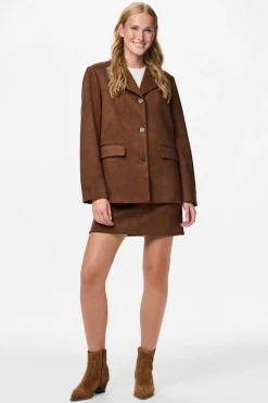 Chaqueta blazer antelina