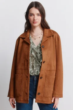 Chaqueta blazer antelina