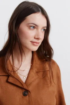 Chaqueta blazer antelina