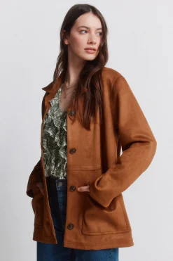 Chaqueta blazer antelina