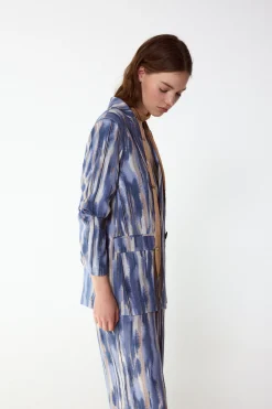 Chaqueta blazer estampada