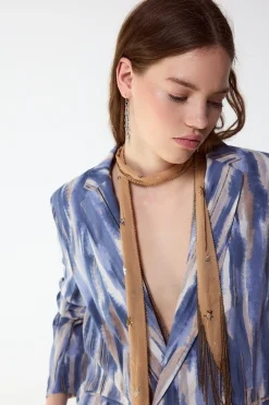 Chaqueta blazer estampada